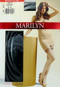Marilyn Emmy D09 R3/4 rajstopy wzór black/grey